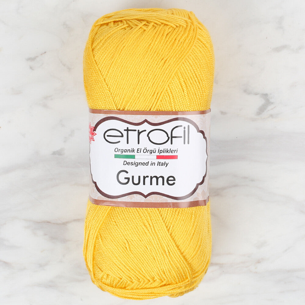 Etrofil Gurme Knitting Yarn, Yellow - 72042