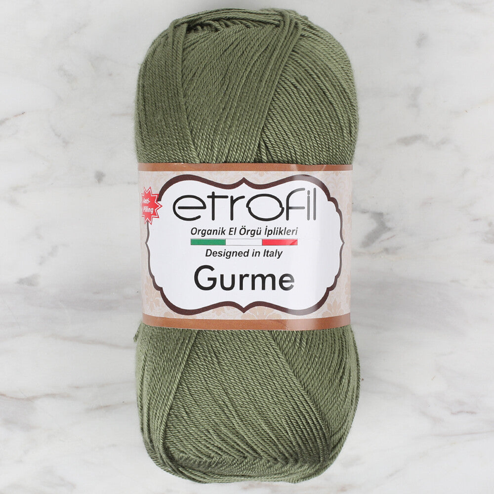 Etrofil Gurme Knitting Yarn, Khaki Green - 74022