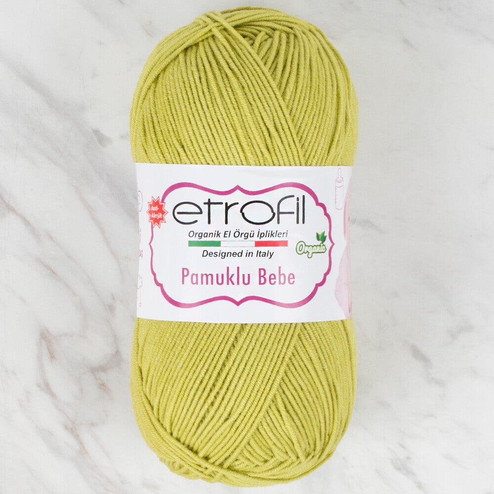  Etrofil Pamuklu Bebe Knitting Yarn, Green - 70466