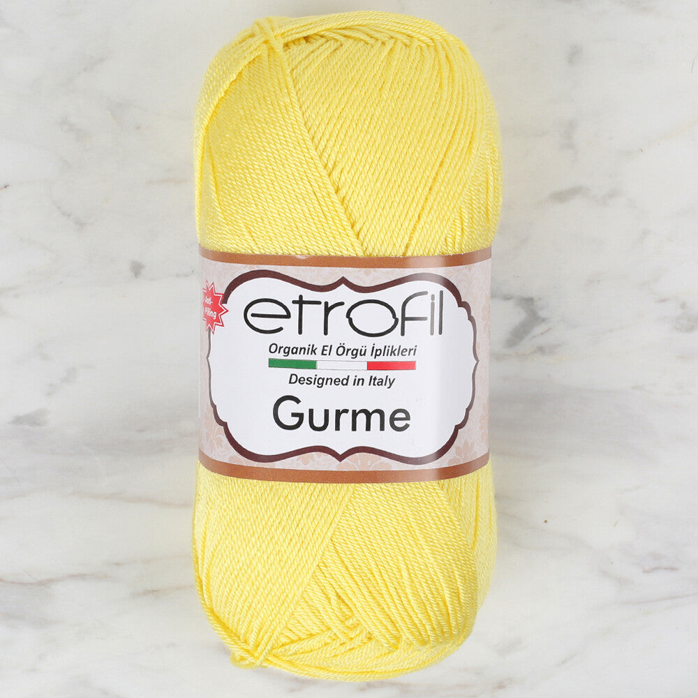 Etrofil Gurme Knitting Yarn, Yellow - 72008