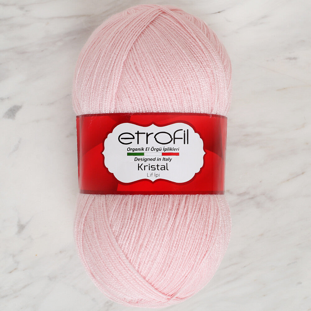 Etrofil Kristal Knitting Yarn, Light Pink - 12012