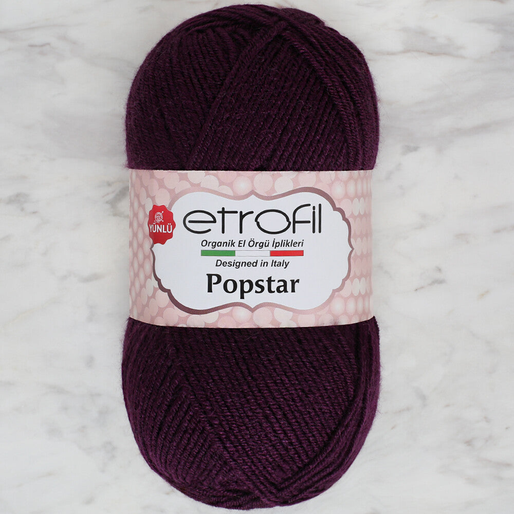 Etrofil Popstar Yarn, Aubergine - 76001