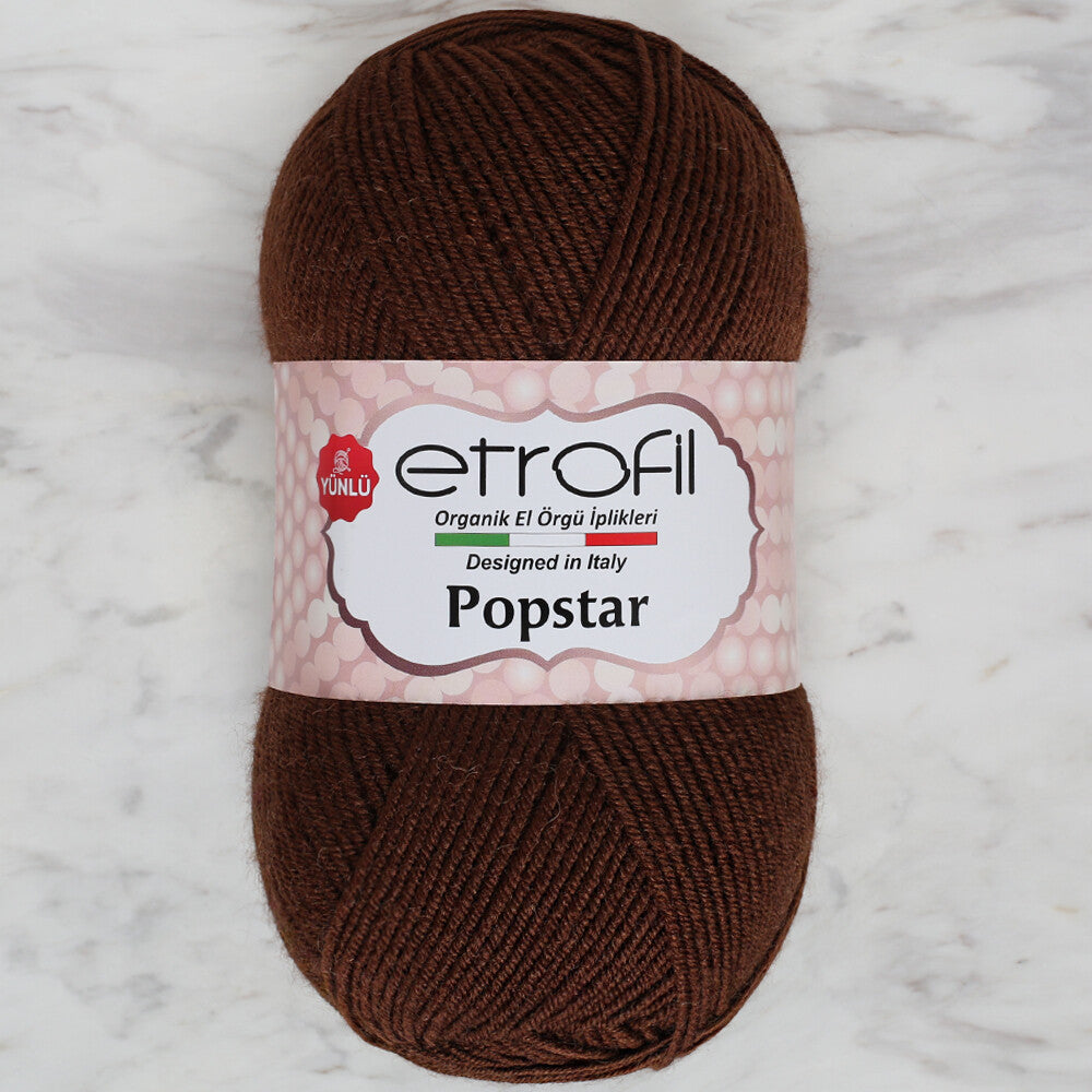 Etrofil Popstar Yarn, Dark Brown - 77013