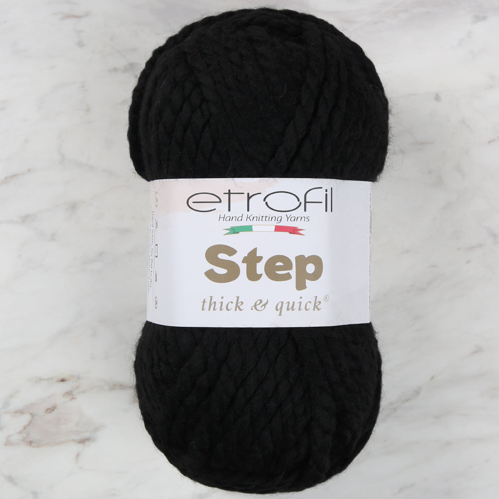 Etrofil Step Hand Knitting Yarn,Black - 70968