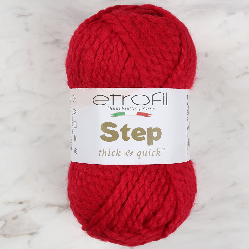 Etrofil Step Hand Knitting Yarn,Red - 73176