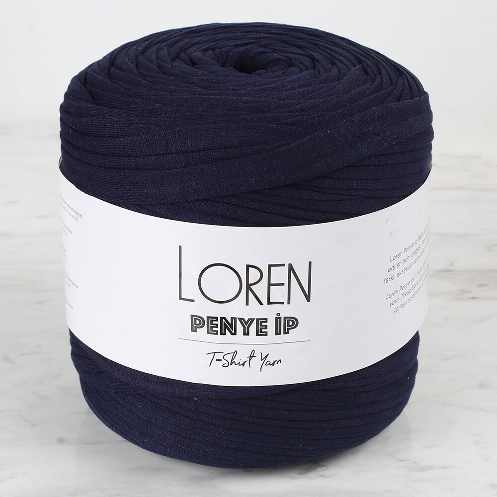 Loren T-shirt Yarn, Dark Navy Blue - 100