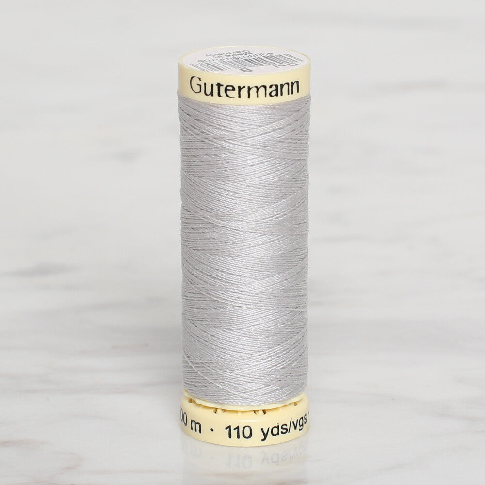 Gütermann Sewing Thread, 100m, Light Grey - 8