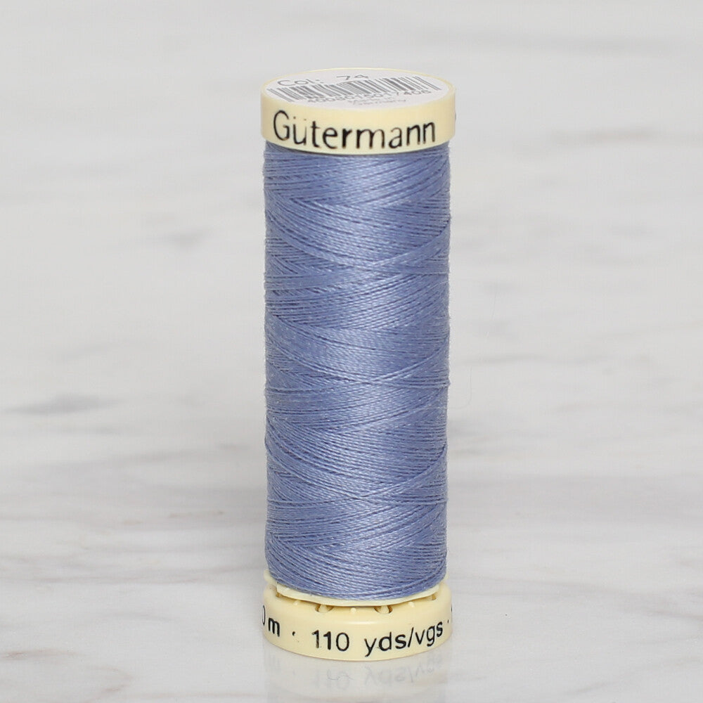 Gütermann Sewing Thread, 100m, Blue  - 74