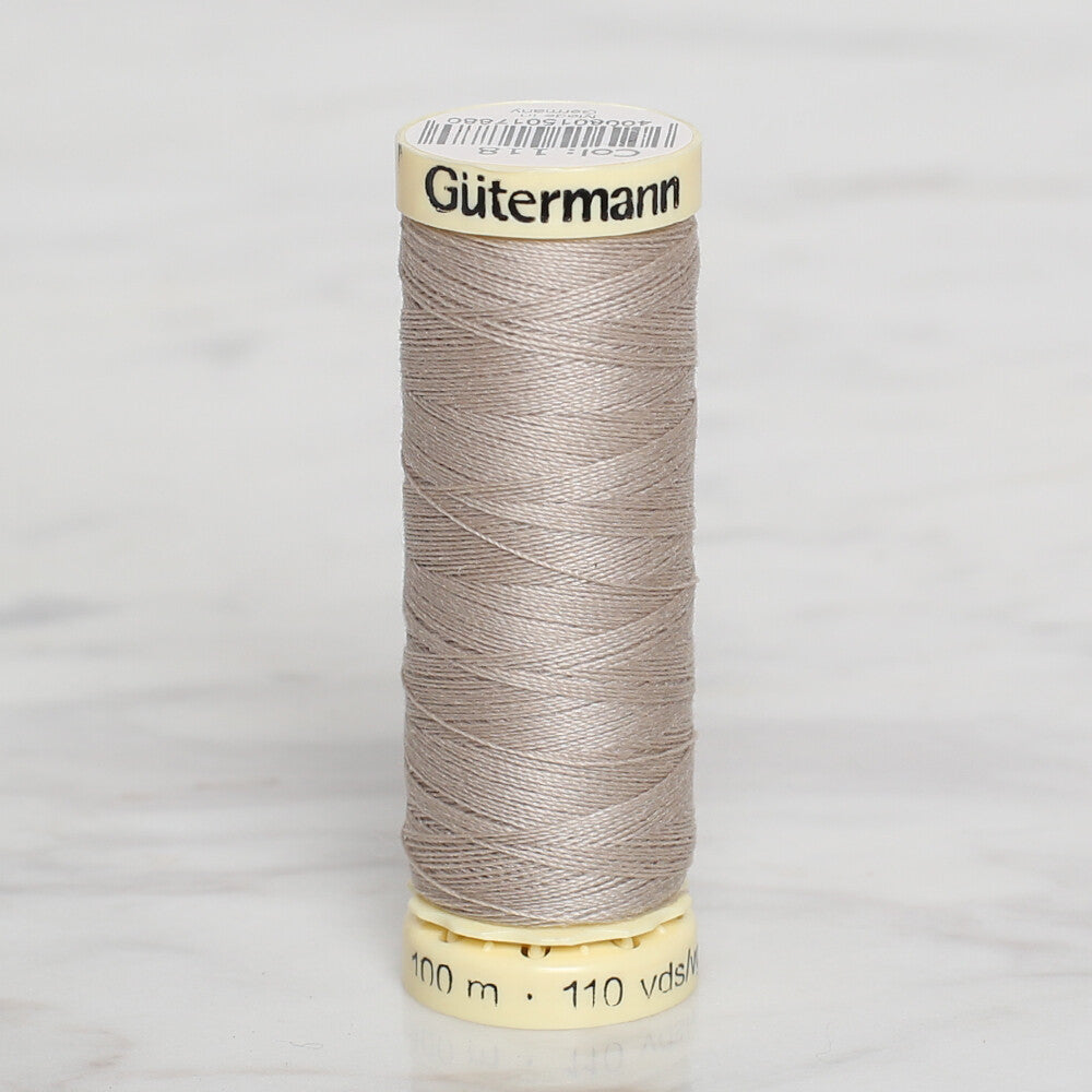 Gütermann Sewing Thread, 100m, Light Beige - 118