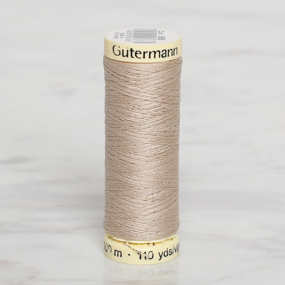 Gütermann Sewing Thread, 100m, Light Beige  - 198