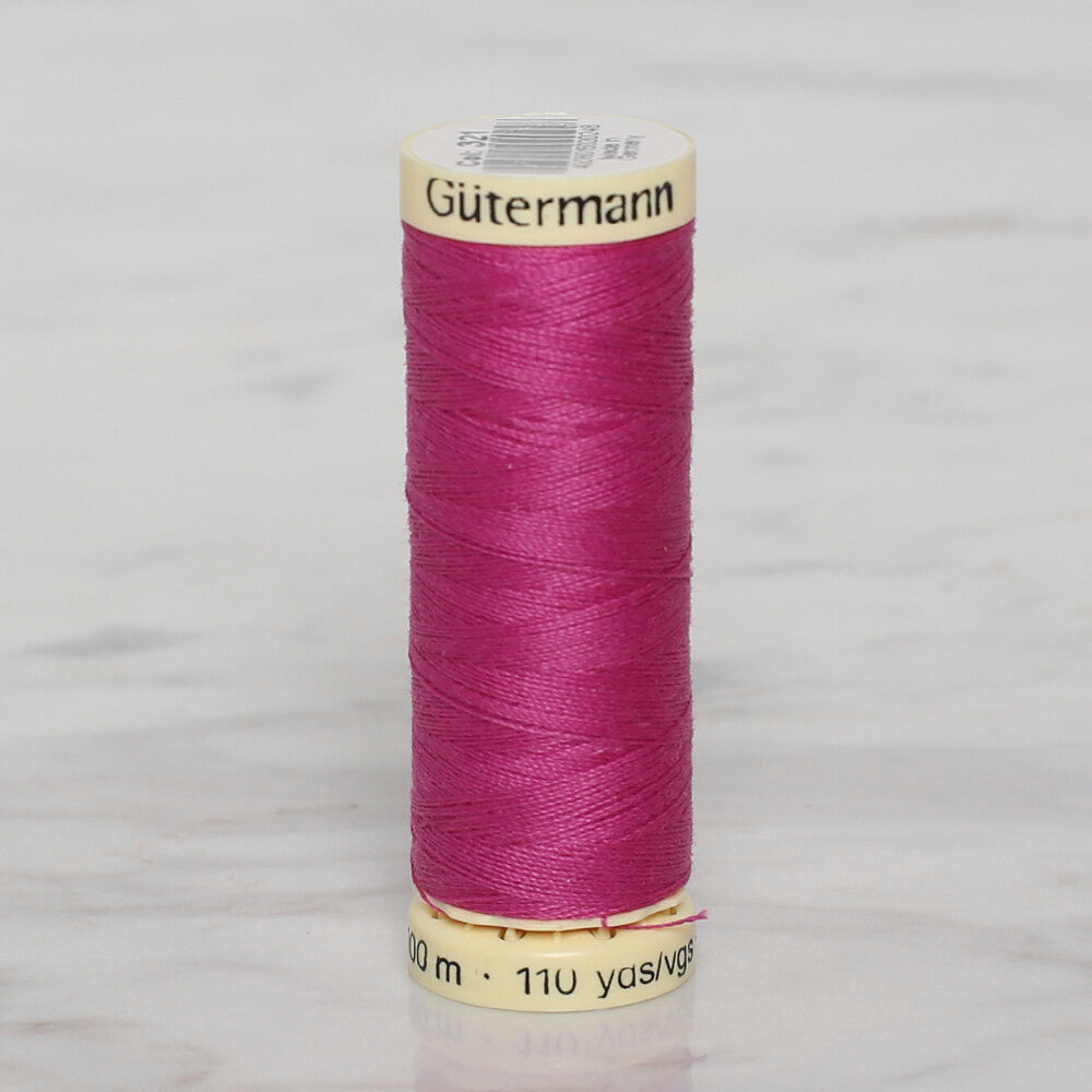 Gütermann Sewing Thread, 100m, Fuchsia - 321