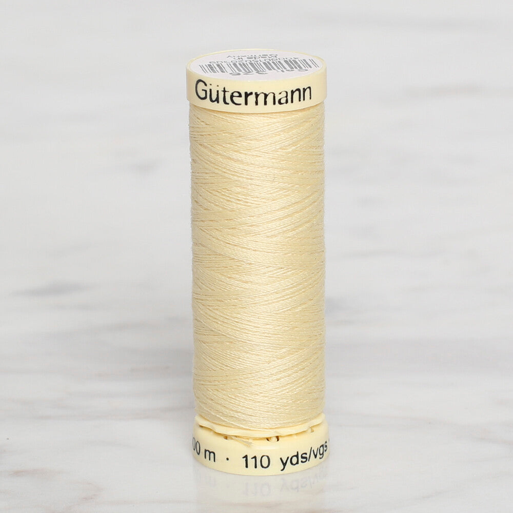 Gütermann Sewing Thread, 100m, Light Yellow - 325