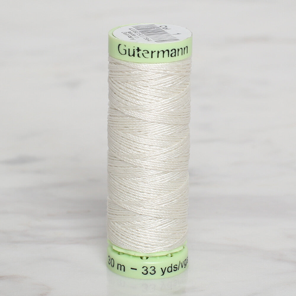 Gütermann Sewing Thread, 30m, Cream - 1