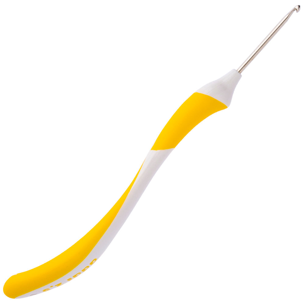 Addi Swing Maxi 2.5 mm 17 cm Ergonomic Crochet Hook, Yellow - 141-7