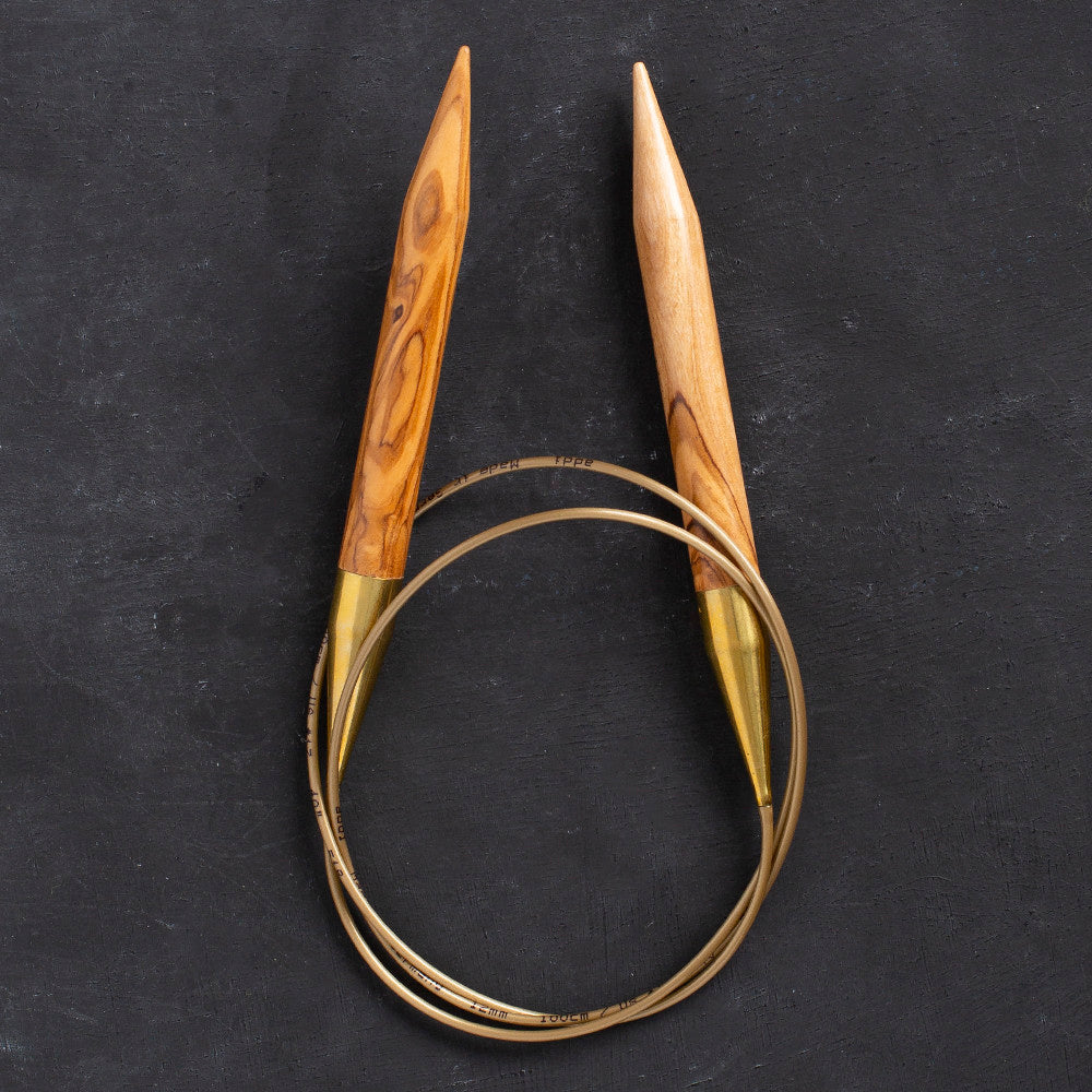 Addi Olive Wood 12mm 100cm Circular Knitting Needles - 575-7