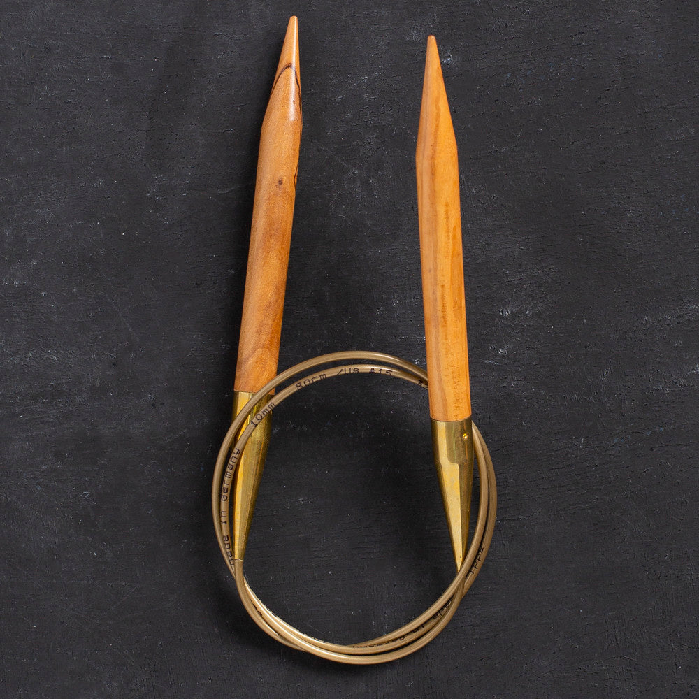 Addi Olive Wood 10mm 80cm Circular Knitting Needles - 575-7