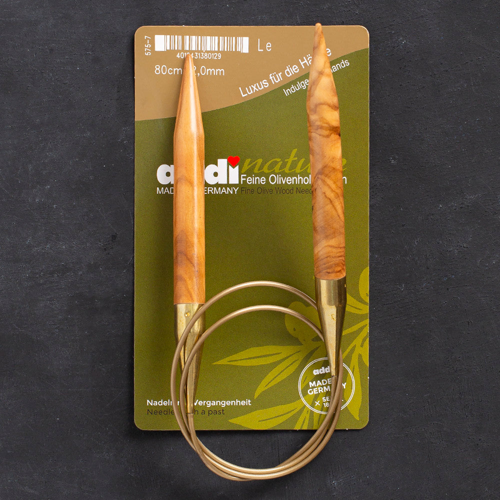 Addi Olive Wood 12mm 60cm Circular Knitting Needles - 575-7