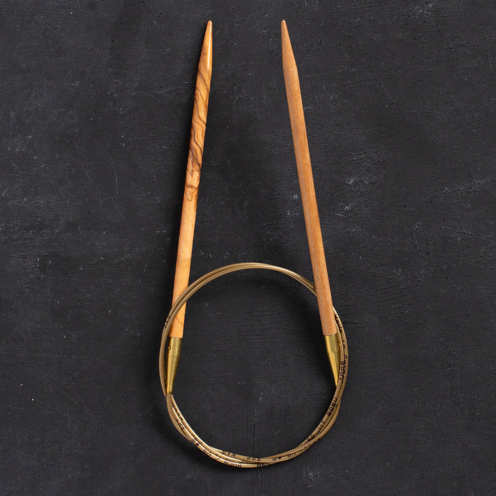 Addi Olive Wood 5mm 80cm Circular Knitting Needles - 575-7