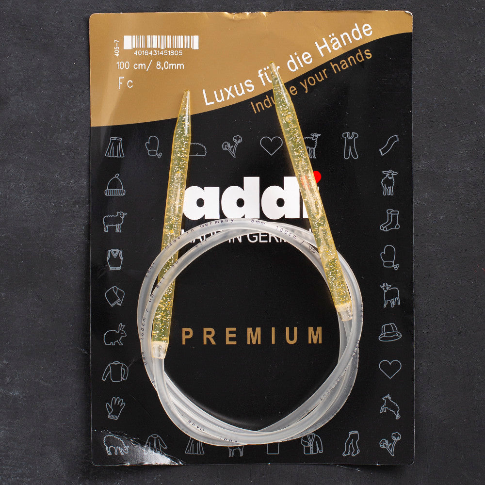 Addi Champagne 8mm 100cm Circular Knitting Needles - 405-7/100/8