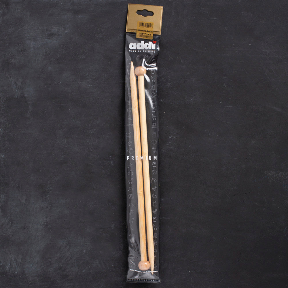 Addi 10mm 35cm Bamboo Jacket Knitting Needles - 500-7/35/10