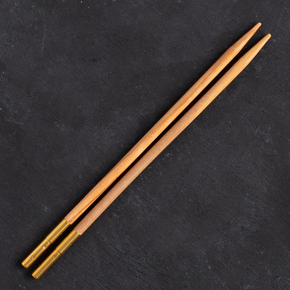 Addi Nature Olive Wood Click 3.75mm 13cm Needle Tips - 576-2