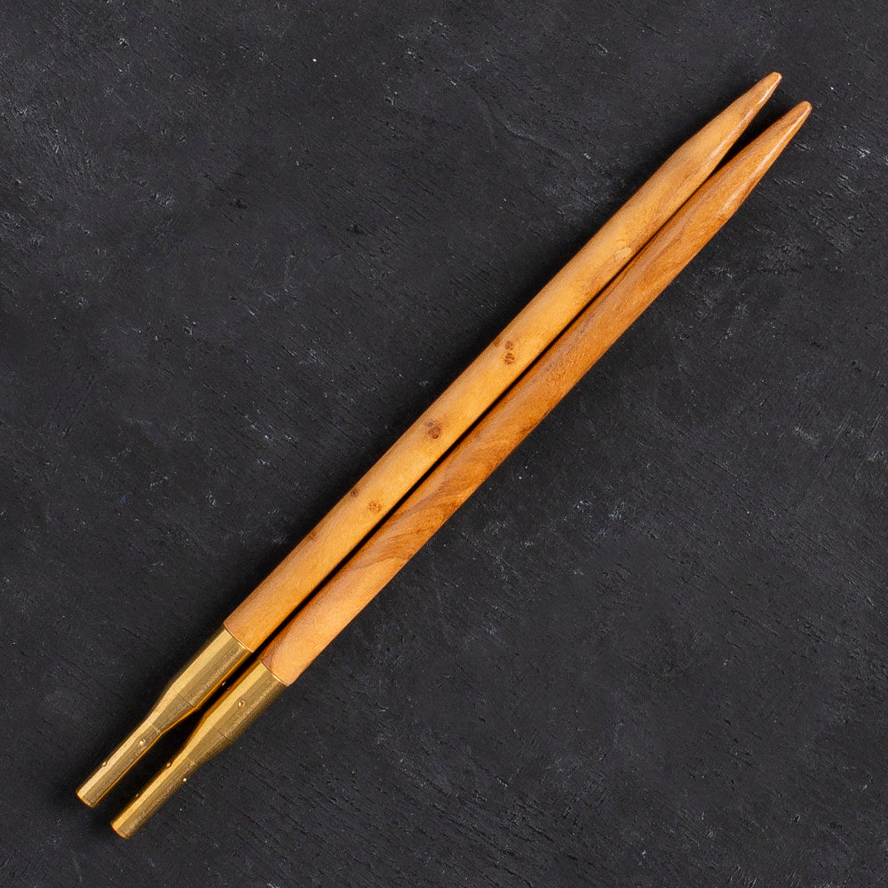 Addi Nature Olive Wood Click 5.5mm 13cm Needle Tips - 576-2