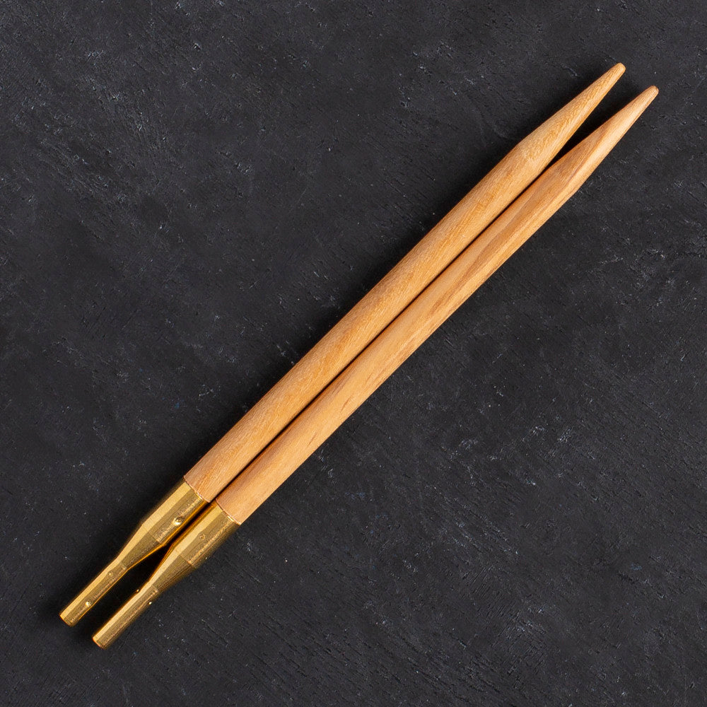 Addi Nature Olive Wood Click 6mm 13cm Needle Tips - 576-2