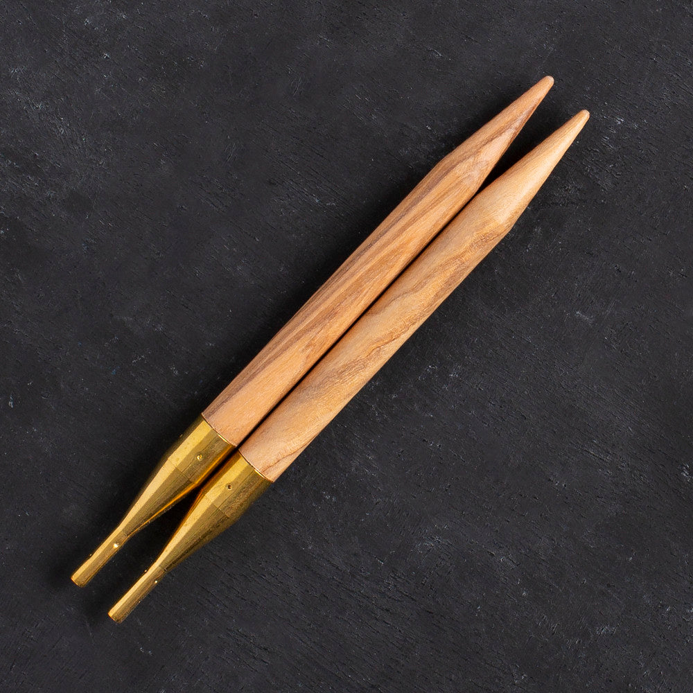 Addi Nature Olive Wood Click 9mm 13cm Needle Tips - 576-2