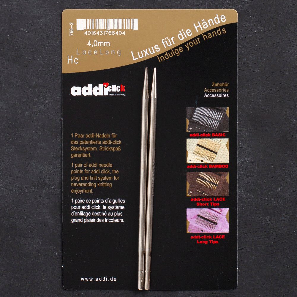 Addi Click 4 mm  Lace Knitting Needle Tips - 766-7/4