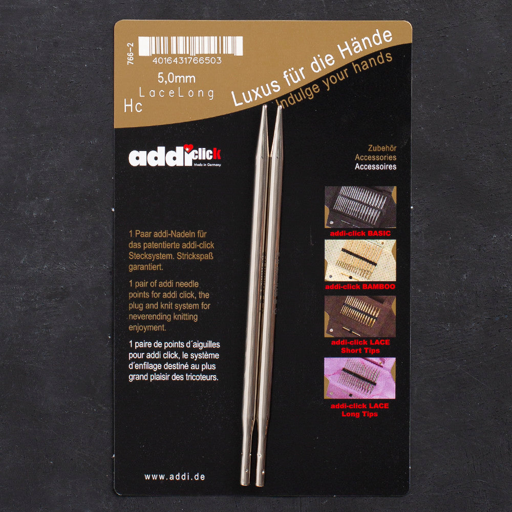Addi Click 5 mm  Lace Knitting Needle Tips - 766-7/5