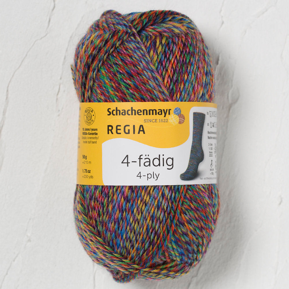 Schachenmayr  Regia 4-Ply 50gr Color Sock Yarn, Multi Colors - 9801281-04068