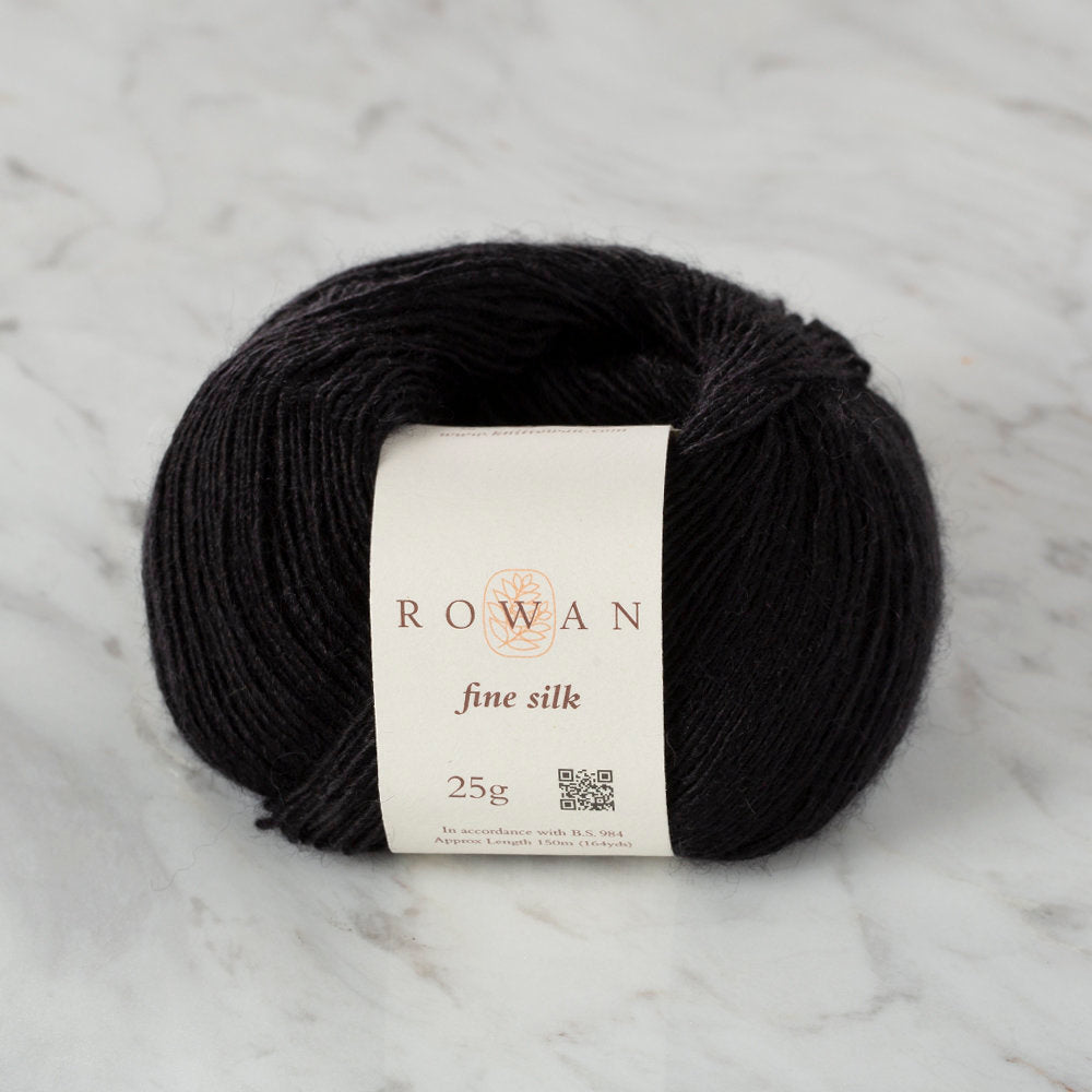 Rowan Fine Silk 25g Yarn, Black - SH110