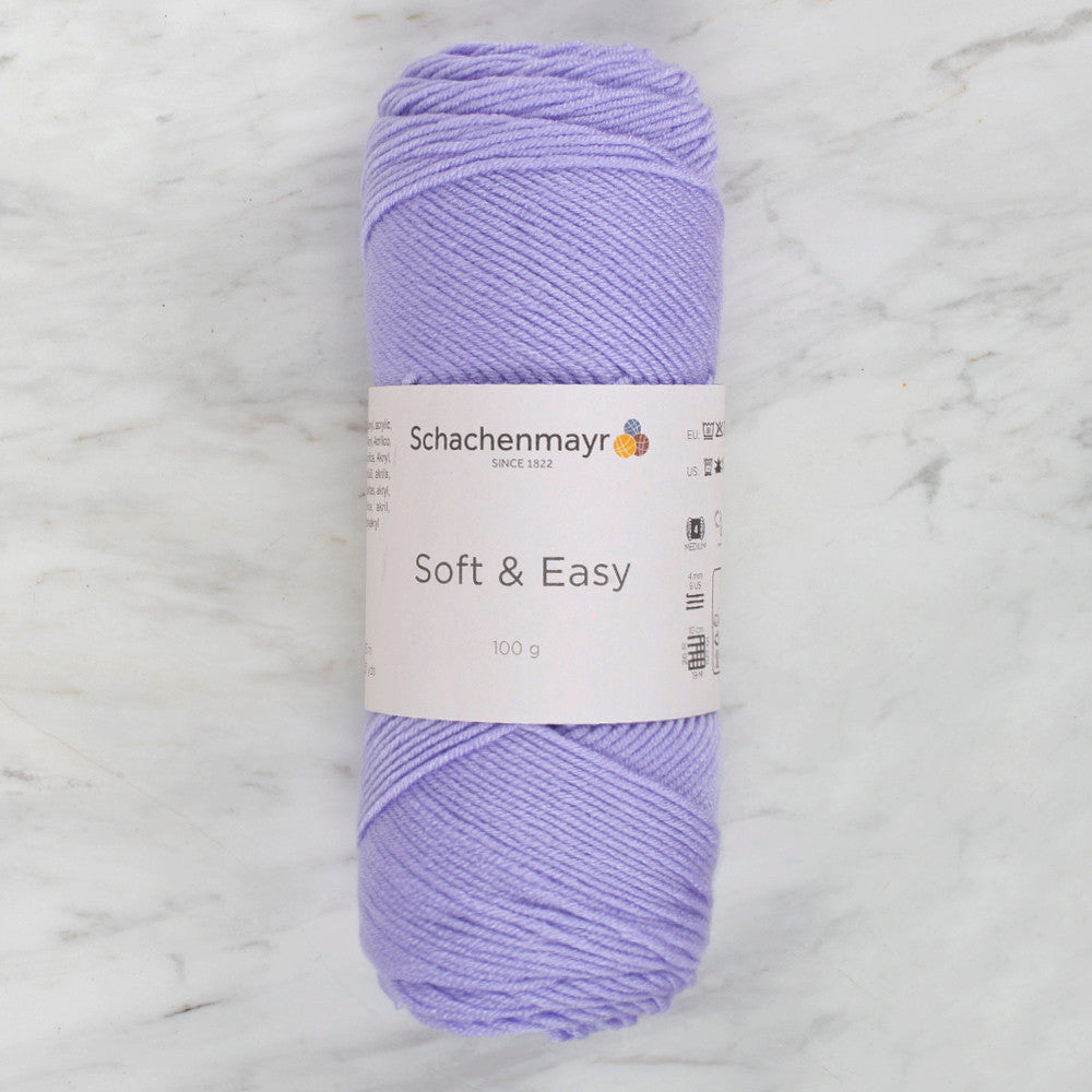 Schachenmayr Soft & Easy Knitting Yarn, Lilac - 9807353 - 00047