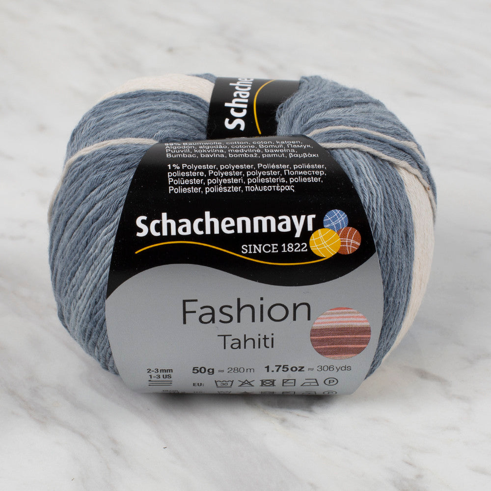 Schachenmayr Fashion Tahiti 50 gr Knitting Yarn, Variegated - 9811776 - 07687