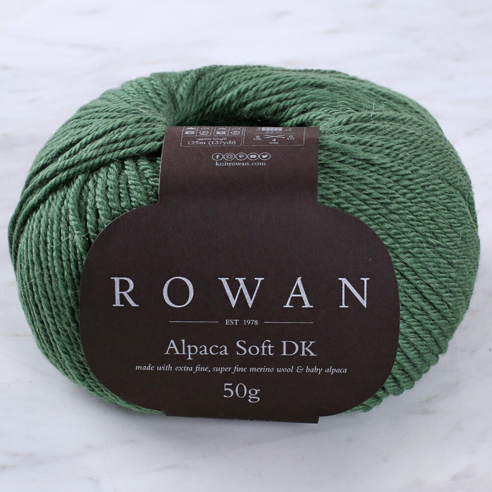 Rowan Alpaca Soft DK Yarn, Green - 00215