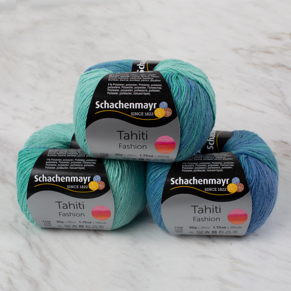 Schachenmayr Fashion Tahiti 50 gr Knitting Yarn, Variegated - 9811776 - 07691