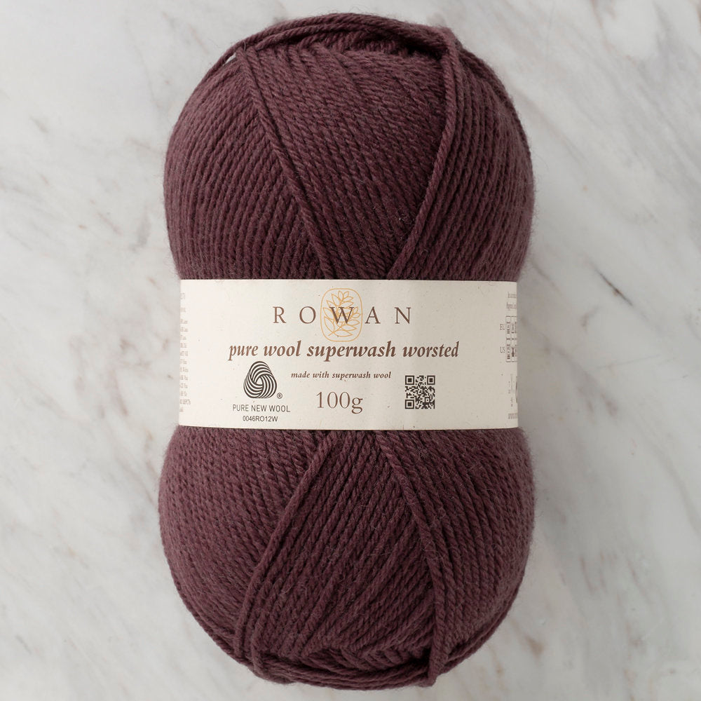 Rowan Pure Wool Superwash Worsted Yarn, Mauve Mist - 00190