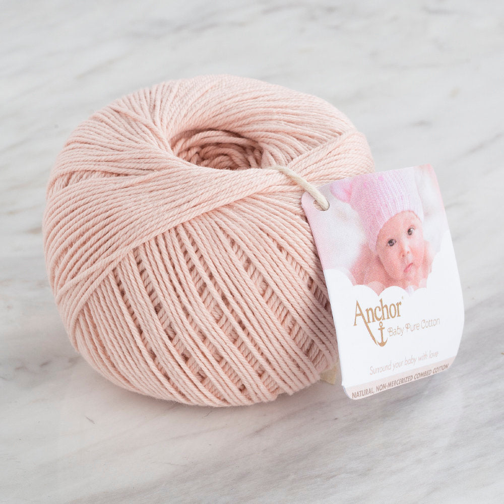 Anchor Baby Pure Cotton 4ply Yarn, Light Pink - 00432