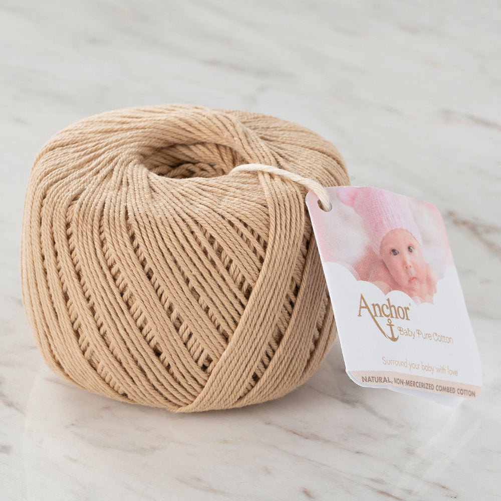 Anchor Baby Pure Cotton 4ply Yarn, Beige - 00107