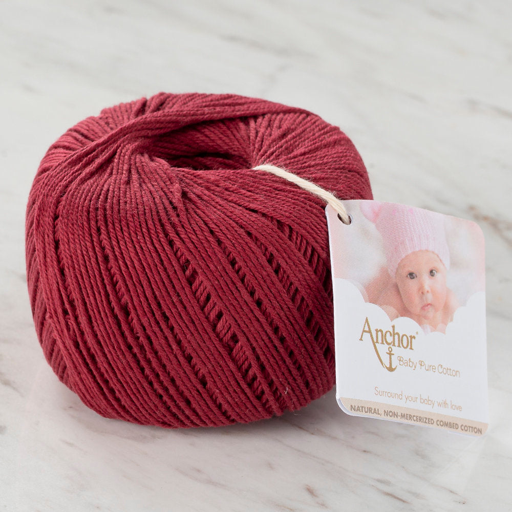 Anchor Baby Pure Cotton 4ply Yarn, Claret - 00425