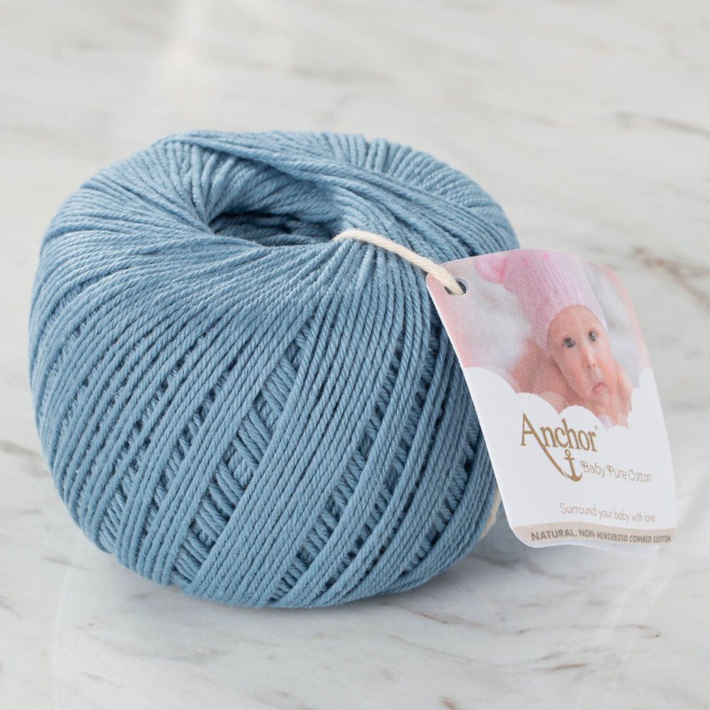 Anchor Baby Pure Cotton 4ply Yarn, Blue  -  00421