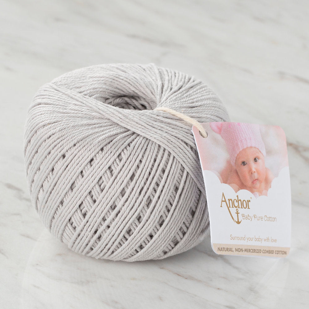 Anchor Baby Pure Cotton 4ply Yarn, Light Grey - 00398