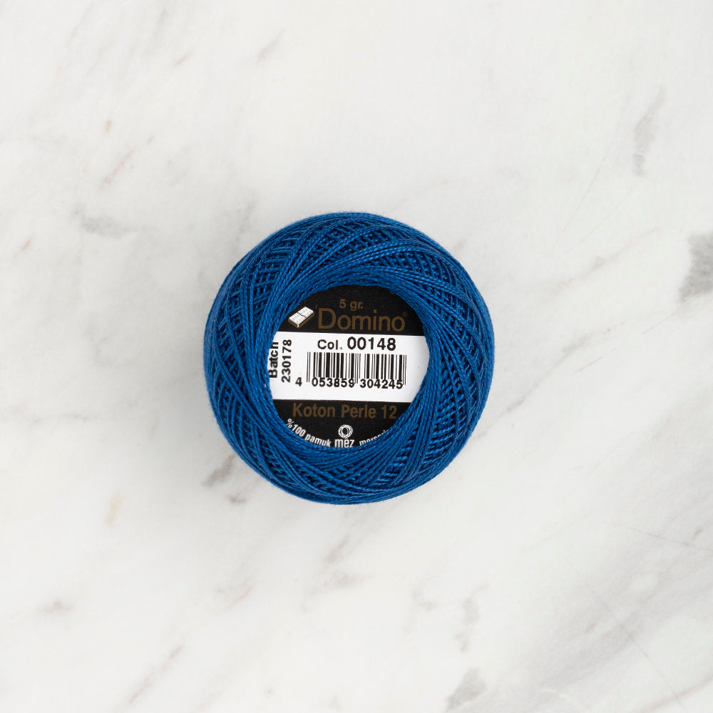Domino Cotton Perle Size 12 Embroidery Thread (5 g), Blue - 4590012-00148