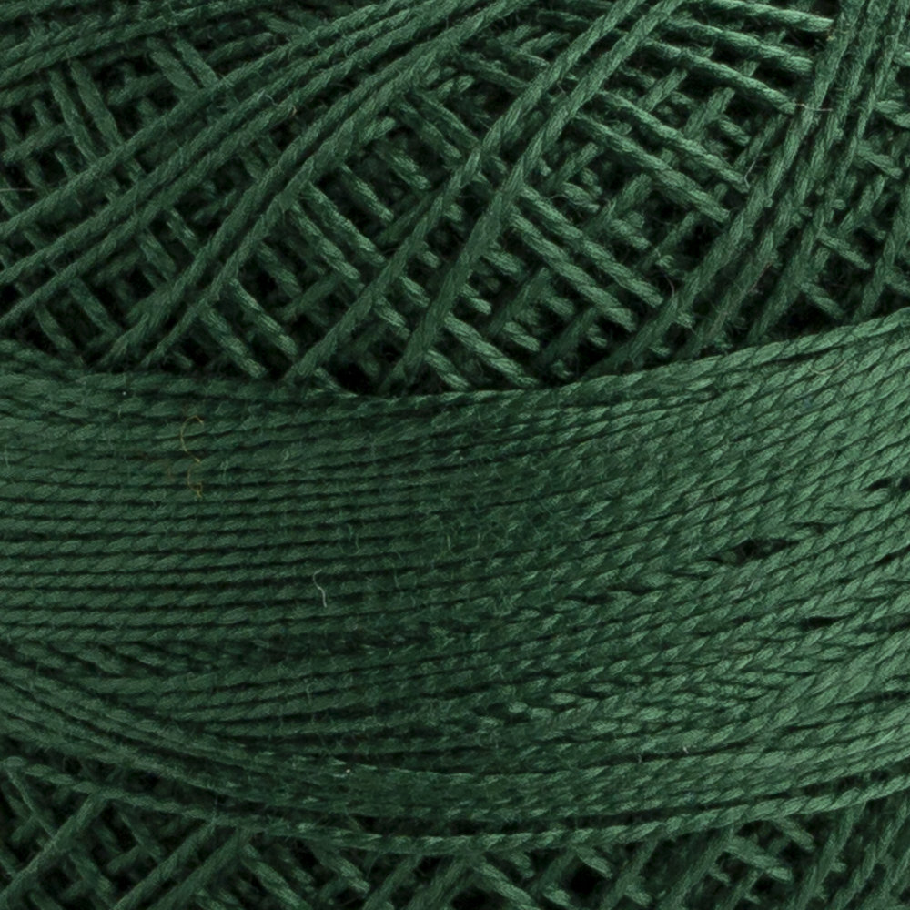 Domino Cotton Perle Size 12 Embroidery Thread (5 g), Dark Green - 4590012-00218