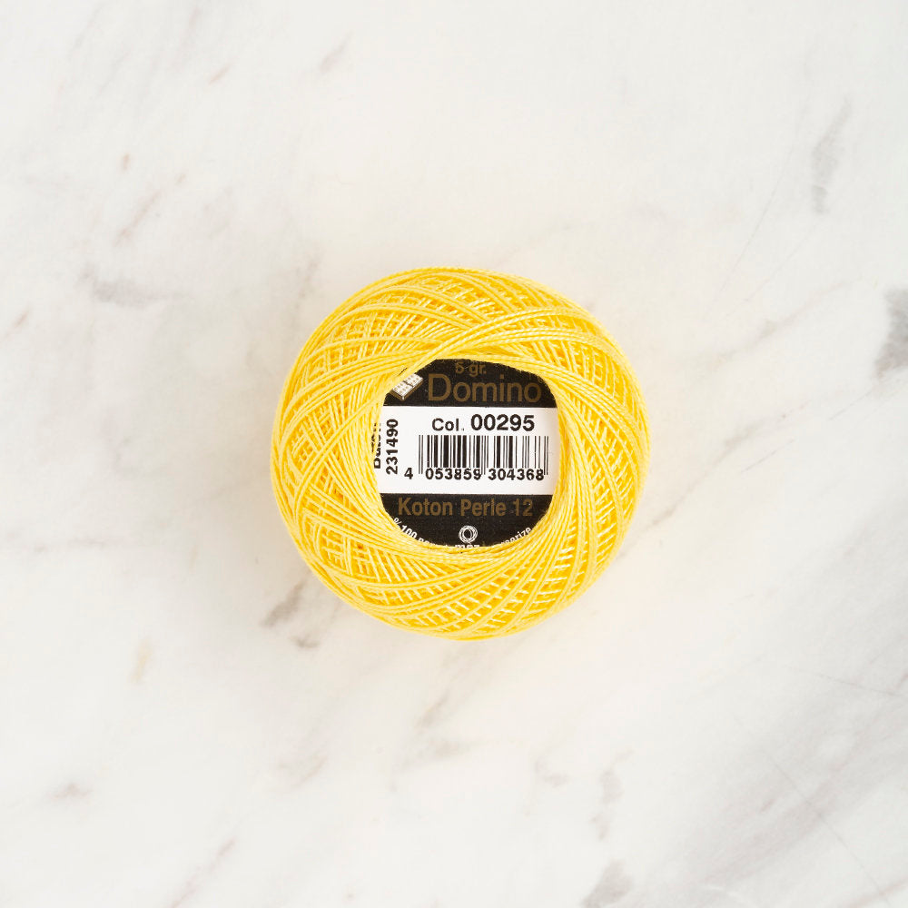 Domino Cotton Perle Size 12 Embroidery Thread (5 g), Yellow - 4590012-00295