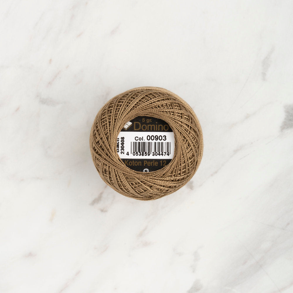Domino Cotton Perle Size 12 Embroidery Thread (5 g), Latte - 4590012-00903