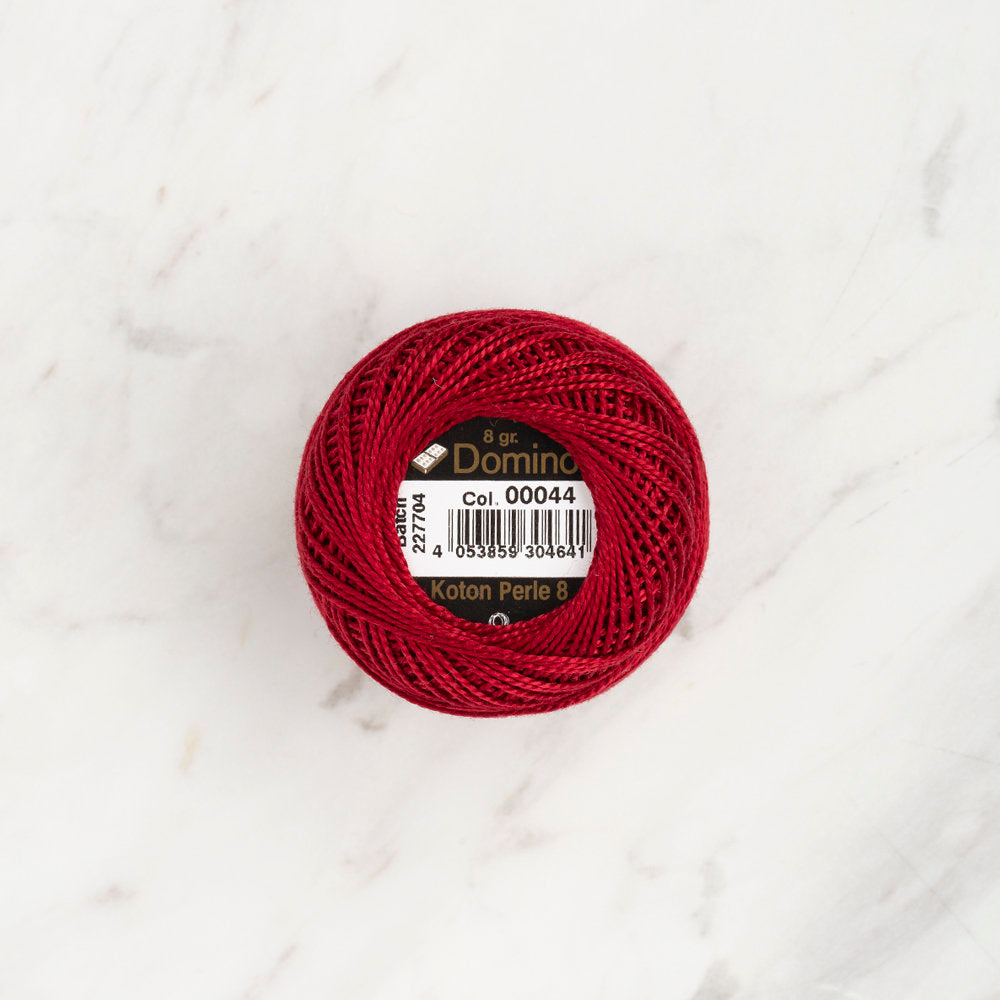 Domino Cotton Perle Size 8 Embroidery Thread (8 g), Claret - 4598008-00044