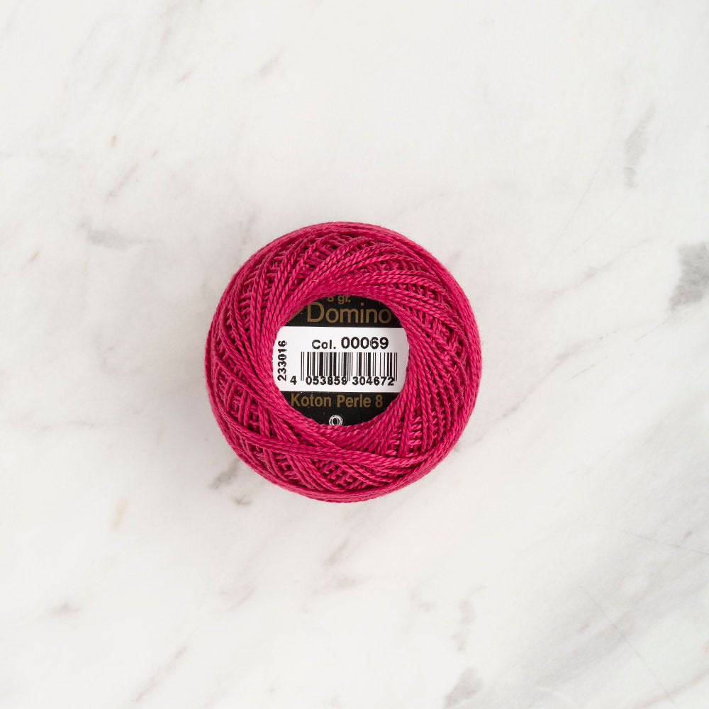 Domino Cotton Perle Size 8 Embroidery Thread (8 g), Light Plum - 4598008-00069