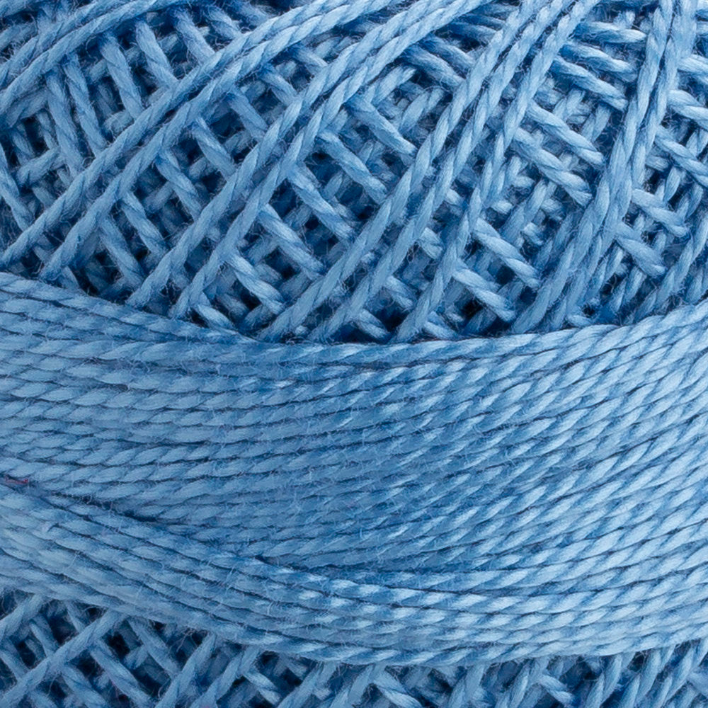 Domino Cotton Perle Size 8 Embroidery Thread (8 g), Blue - 4598008-00145