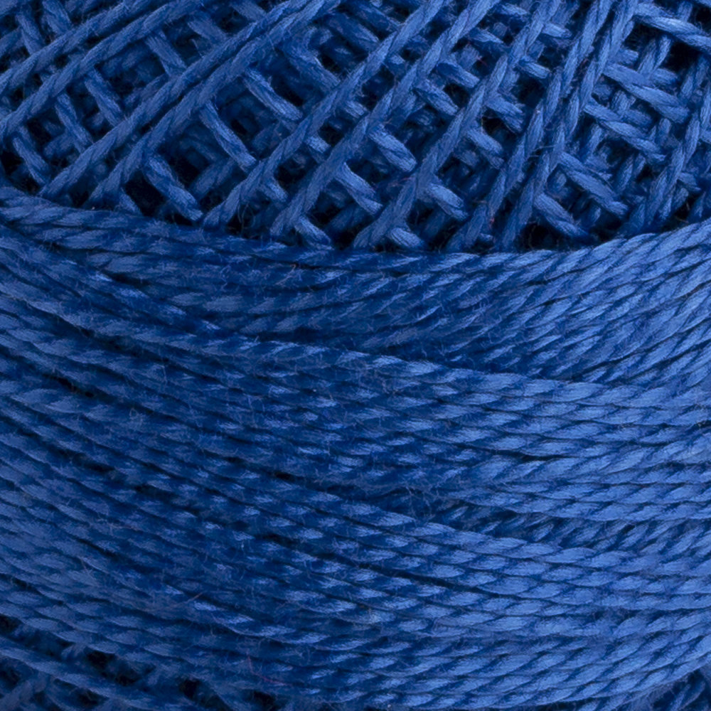 Domino Cotton Perle Size 8 Embroidery Thread (8 g), Saxe Blue - 4598008-00147